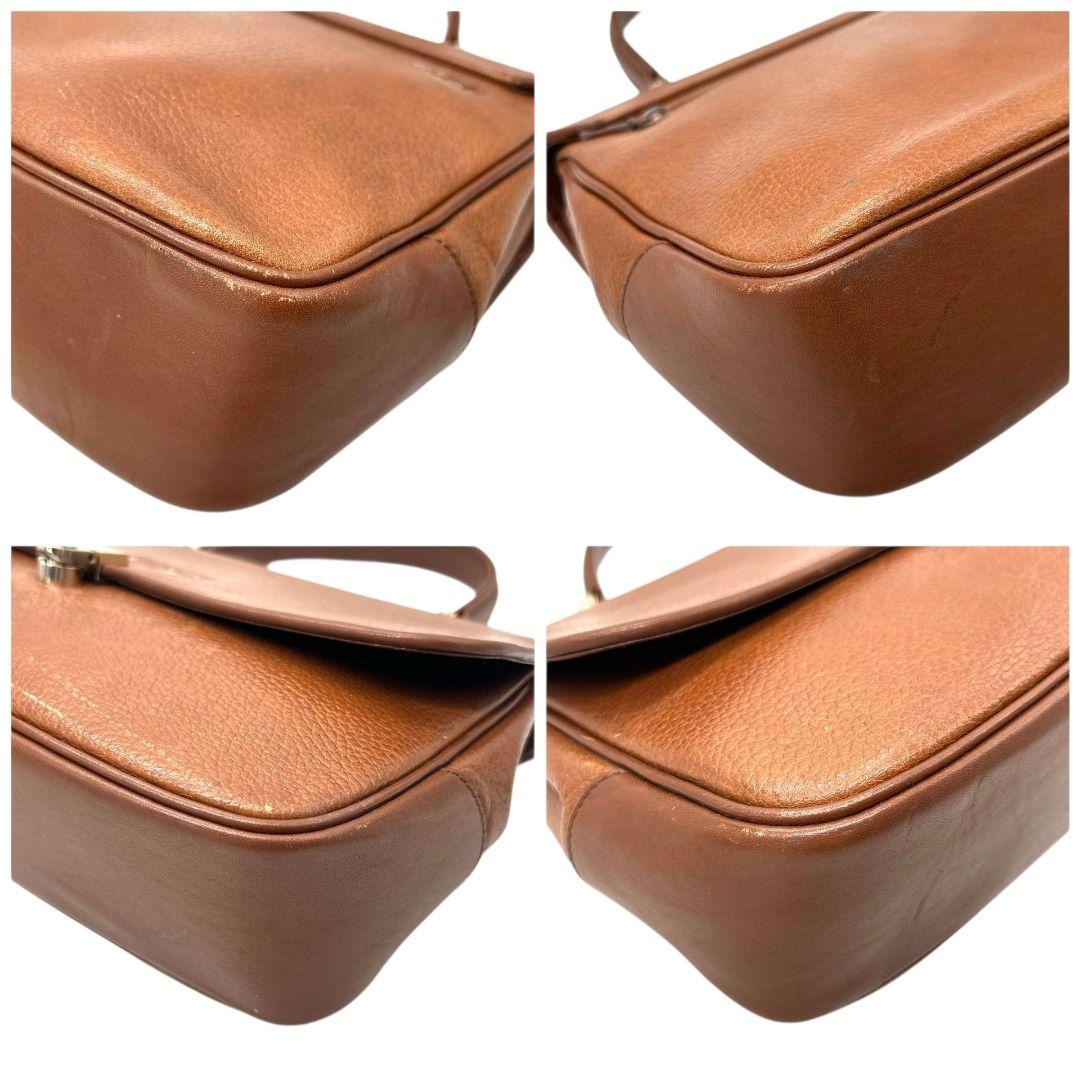 BURBERRY バーバリー ハンドバッグ フラップ 自立 レザー 本革 トート 型押しロゴ ホースロゴ ブラウン Burberrys シルバー金具 ゴールド金具 s48