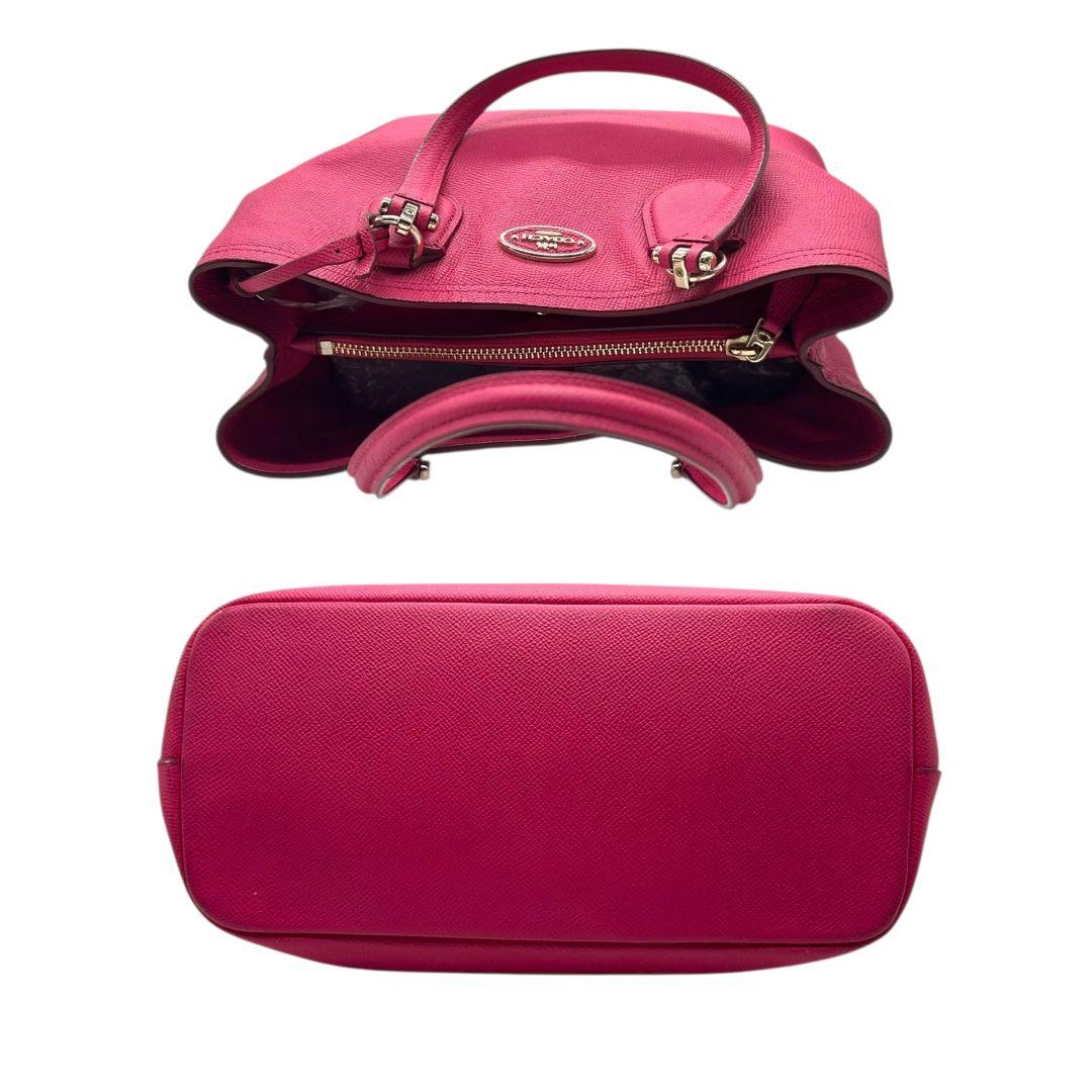 コーチ ハンドバッグ ピンク プレーリー サッチェル 2way レザー 本革 トートバッグ ショルダーバッグ 斜め掛け可 ロゴプレート COACH s60