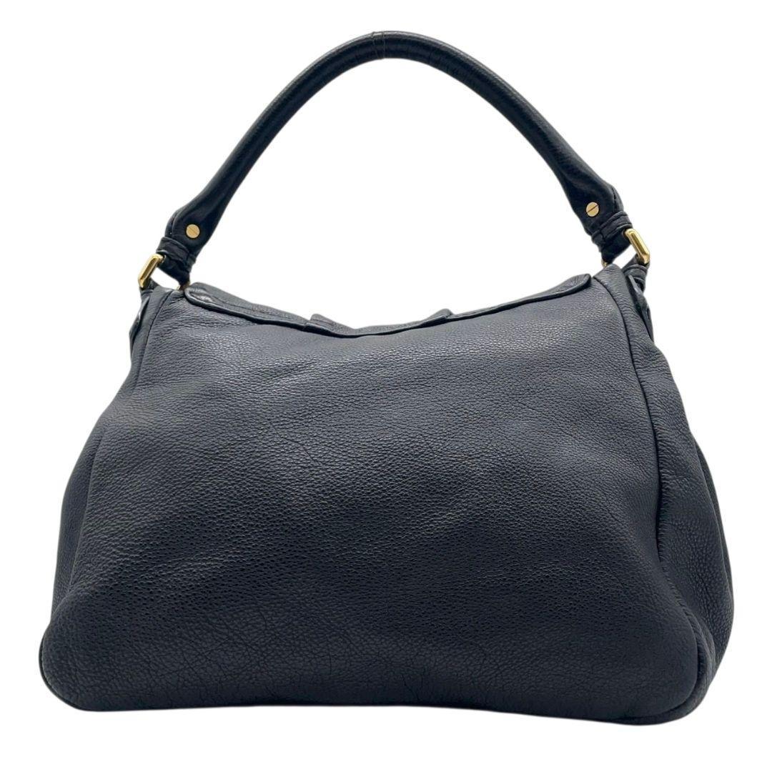 マークバイマークジェイコブス MARC BY MARC JACOBS ショルダーバッグ ブラック 黒 レザー 本革 2way トートバッグ ハンドバッグ 斜め掛け可 A4収納 ロゴプレート ゴールド金具