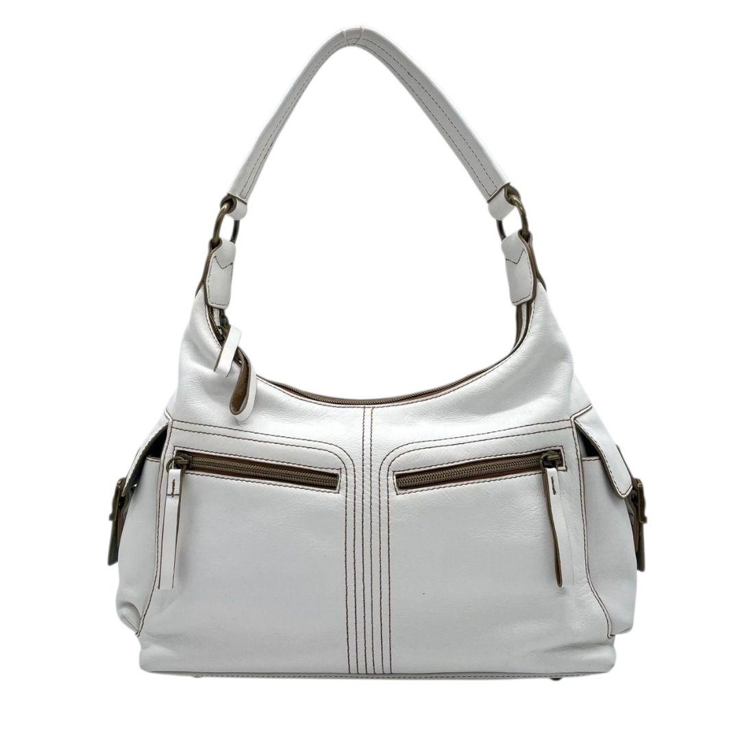 サンポー ハンドバッグ 白 ホワイト ワンショルダー トートバッグ 肩掛け可 レザー 本革 ゴールド金具 sanpo 上品 シンプル 通勤 通学 おしゃれ