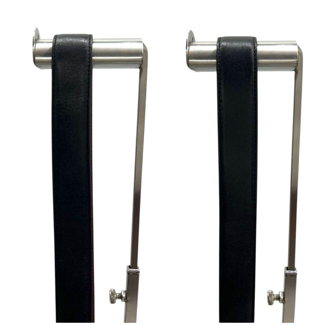 セリーヌ ベルト 黒 ブラック ワインレッド リバーシブル 馬車金具 ゴールド金具 ロゴ PX-2 レザー 本革 高級 ブランド レディース メンズ CELINE