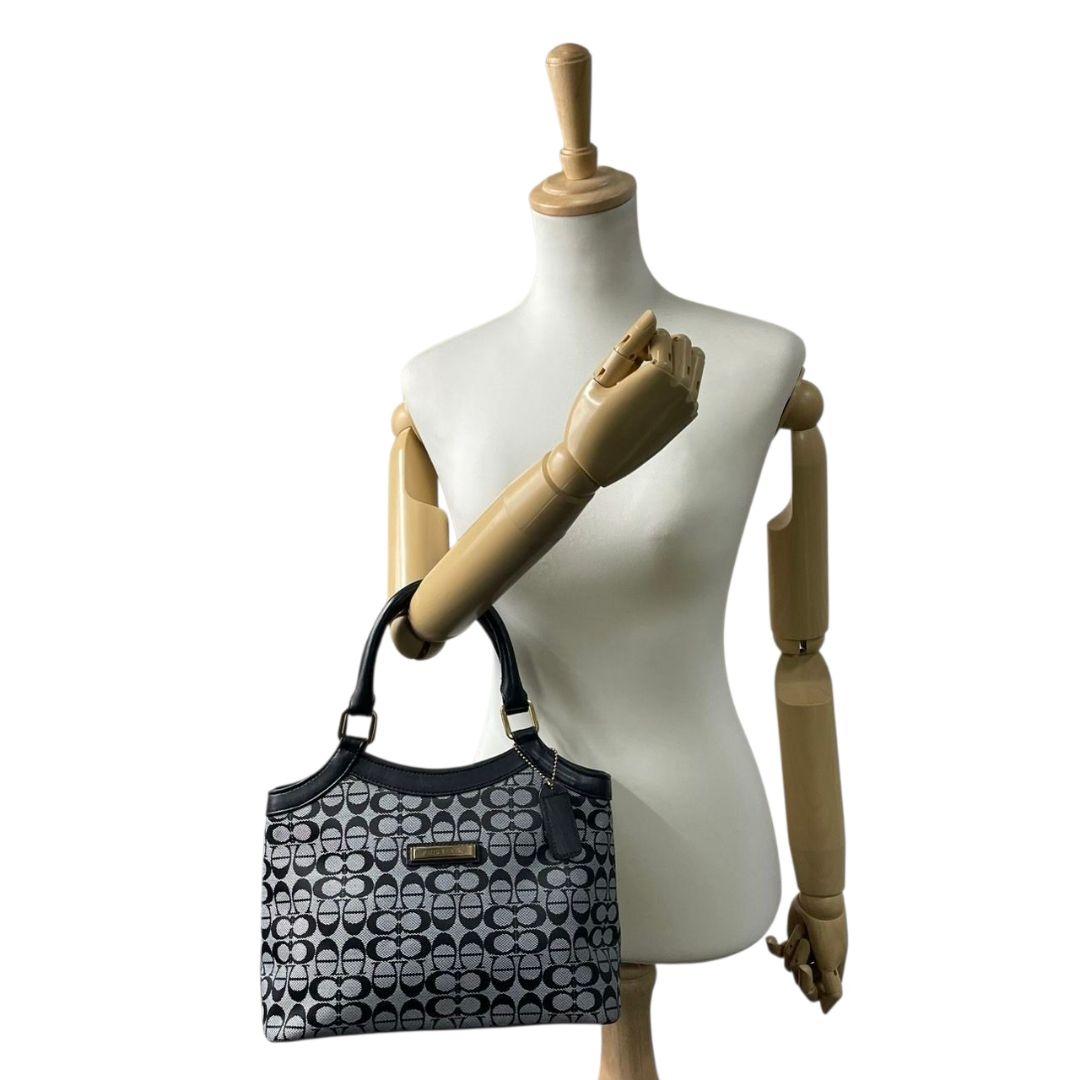 アルベルタヴァレンティノ ハンドバッグ グレー 総柄 キャンバス トートバッグ ワンショルダー 肩掛け可 ゴールド金具 ロゴプレート ロゴタグ 自立可 おしゃれ 通勤 通学