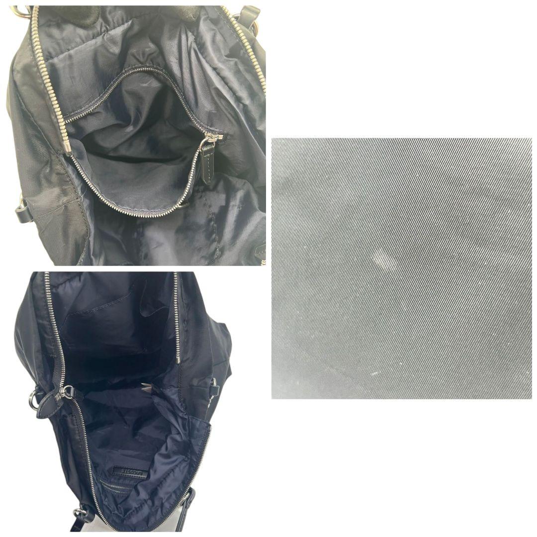 ラコステ トートバッグ 黒 ブラック ワニロゴ A4収納 ワンショルダー ナイロン ハンドバッグ 肩掛け可 シルバー金具 T7 LACOSTE 軽量 通勤 通学 おしゃれ