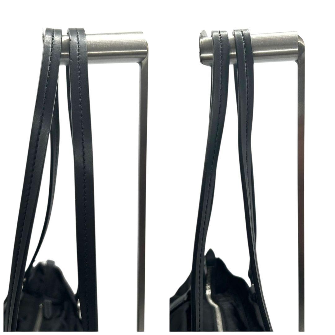 ラコステ トートバッグ 黒 ブラック ワニロゴ A4収納 ワンショルダー ナイロン ハンドバッグ 肩掛け可 シルバー金具 T7 LACOSTE 軽量 通勤 通学 おしゃれ