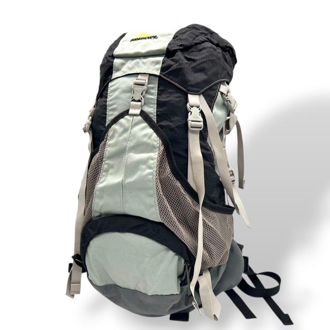 グレゴリー バックパック 黒 グレー Breeze 45 ロゴ ナイロン A4収納 ブラック GREGORY X 大容量 トレッキング アウトドア リュック デイパック 高機能 通気性 軽量