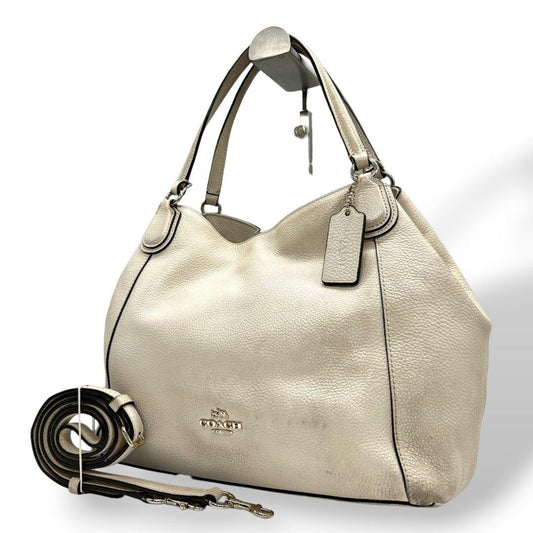 コーチ ハンドバッグ 白 レクシー 2way レザー ワンショルダー ロゴ トート ショルダー 斜め掛け可 本革 COACH s38
