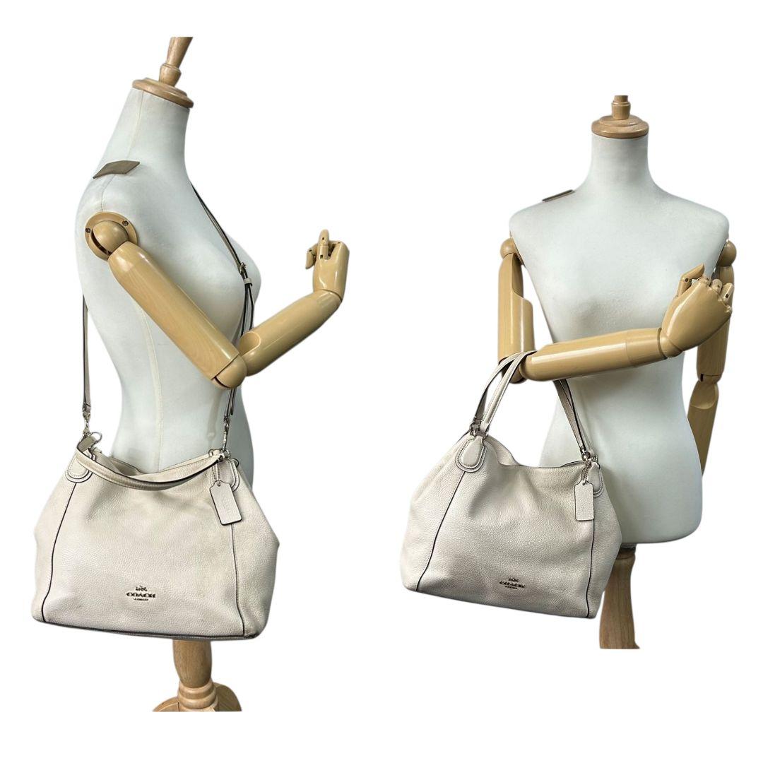 コーチ ハンドバッグ 白 レクシー 2way レザー ワンショルダー ロゴ トート ショルダー 斜め掛け可 本革 COACH s38