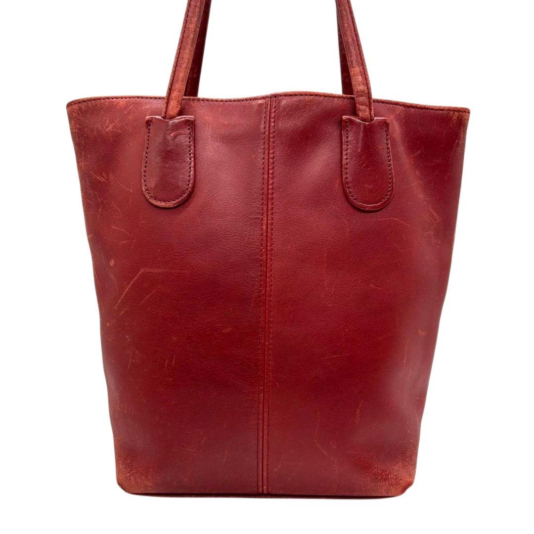 コーチ COACH トートバッグ オールドコーチ ハンドバッグ ワンショルダー 赤 レッド レザー 本革 肩掛け可 自立可 ロゴタグ 7304 レディース