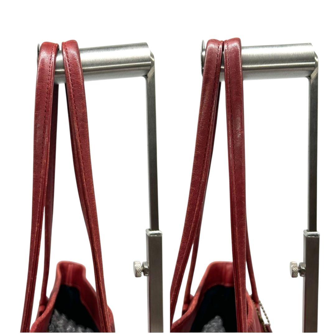 コーチ COACH トートバッグ オールドコーチ ハンドバッグ ワンショルダー 赤 レッド レザー 本革 肩掛け可 自立可 ロゴタグ 7304 レディース
