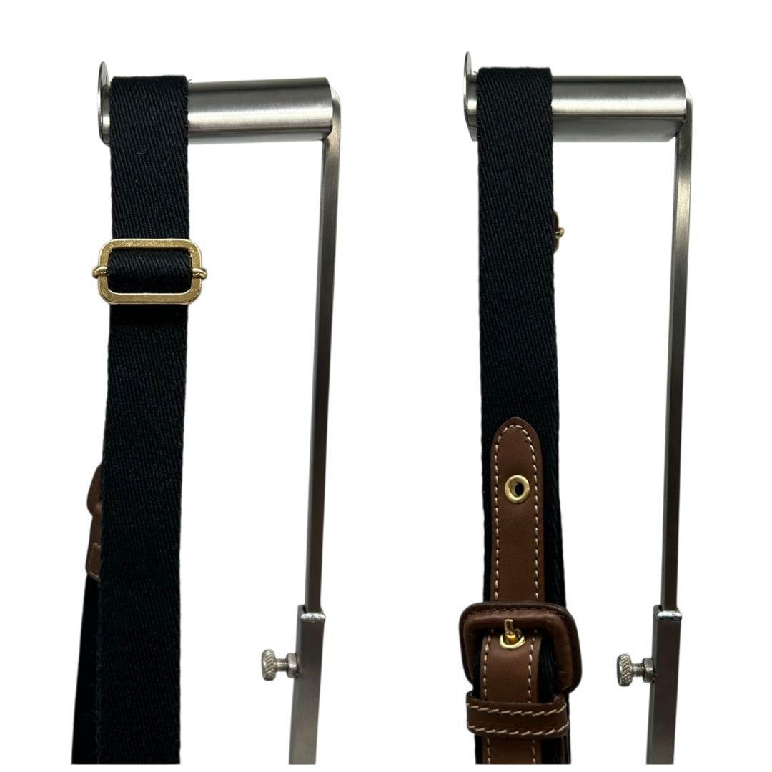 美品 マッキントッシュフィロソフィー ショルダーバッグ 黒 ブラック ナイロン 斜め掛け可 ロゴプレート ゴールド金具 軽量 MACKINTOSH PHILOSOPHY U6