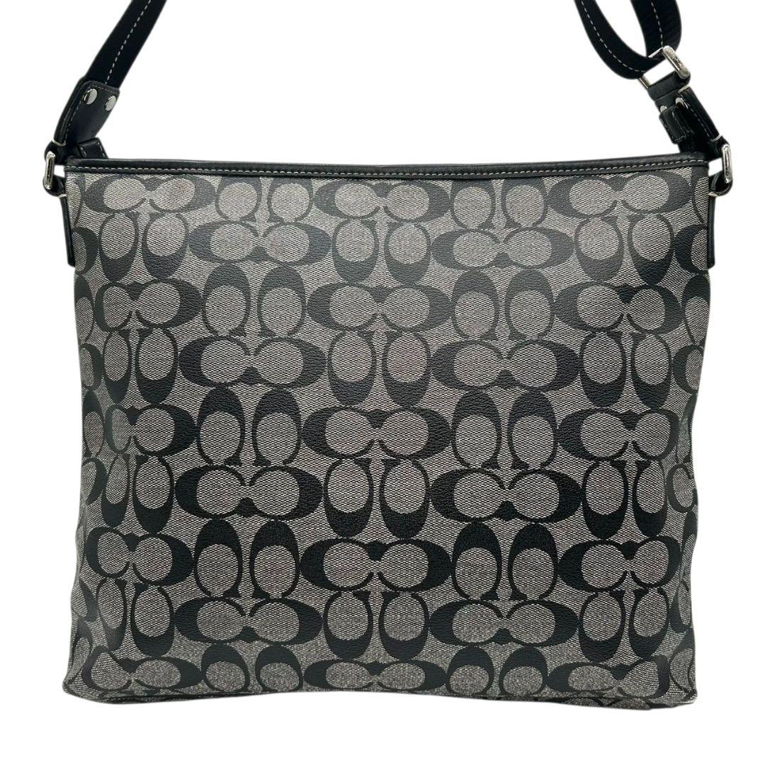 コーチ ショルダーバッグ 黒 ブラック シグネチャー ヘリテージ ウェブ PVC レザー 斜め掛け可 ロゴ F70562 s74 ハンドバッグ トートバッグ COACH