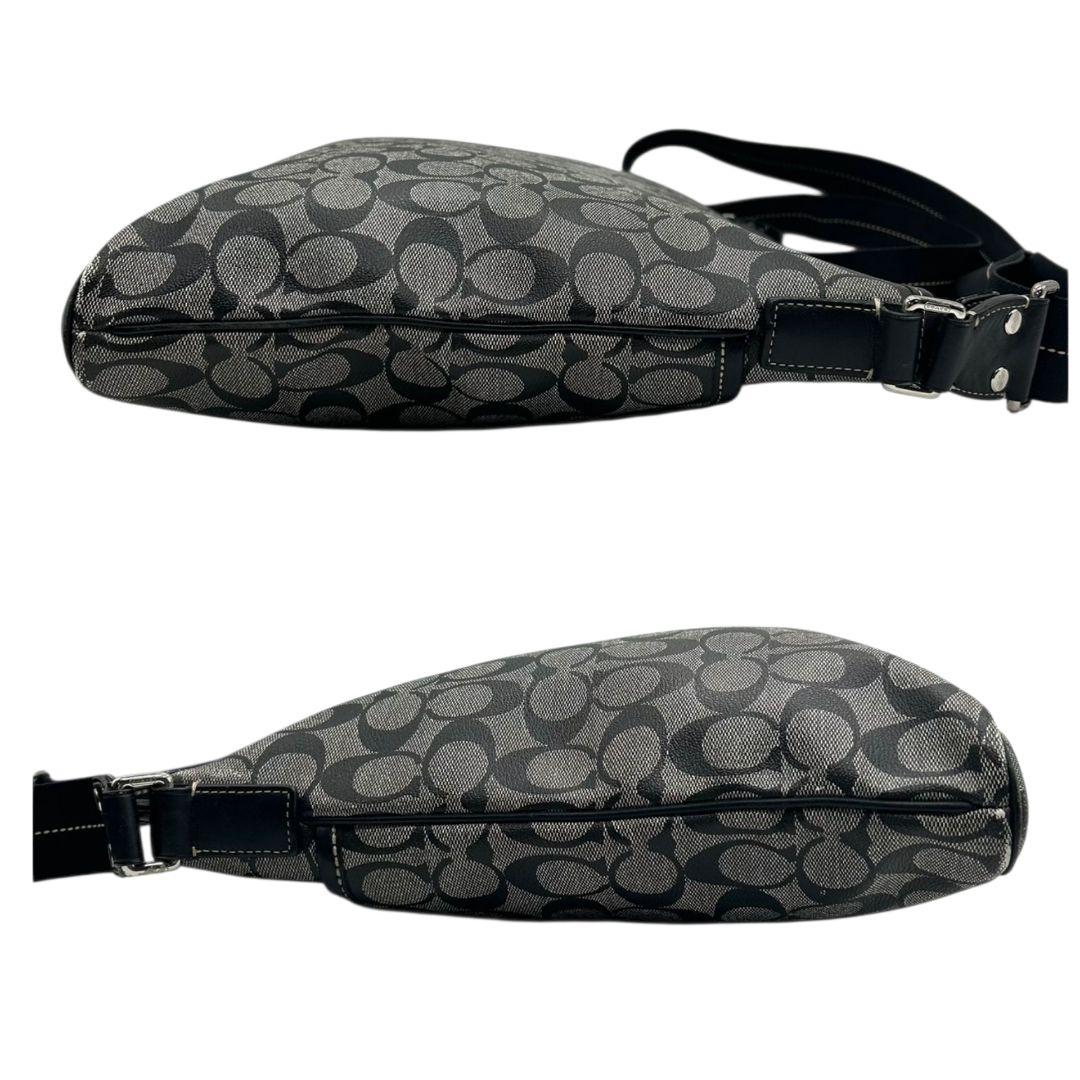 コーチ ショルダーバッグ 黒 ブラック シグネチャー ヘリテージ ウェブ PVC レザー 斜め掛け可 ロゴ F70562 s74 ハンドバッグ トートバッグ COACH