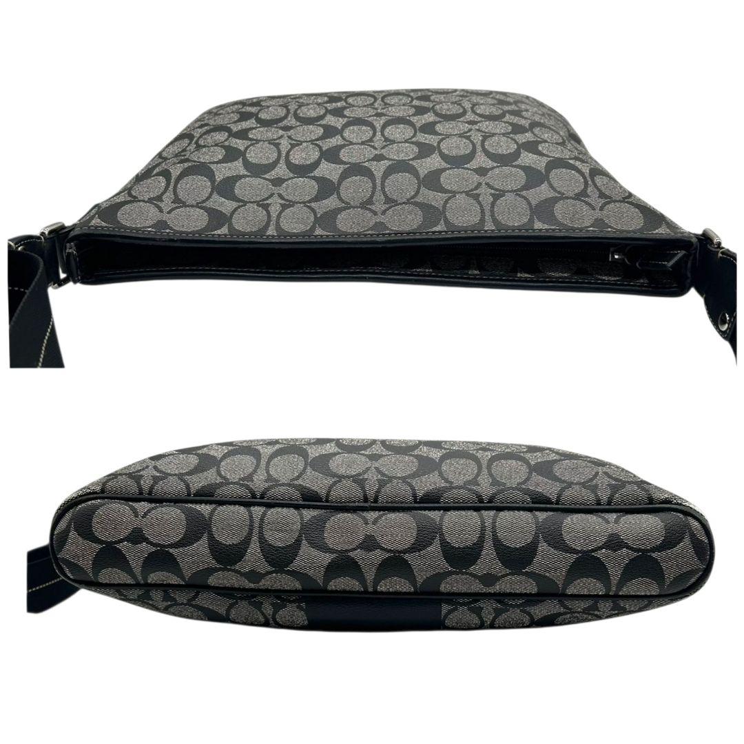 コーチ ショルダーバッグ 黒 ブラック シグネチャー ヘリテージ ウェブ PVC レザー 斜め掛け可 ロゴ F70562 s74 ハンドバッグ トートバッグ COACH