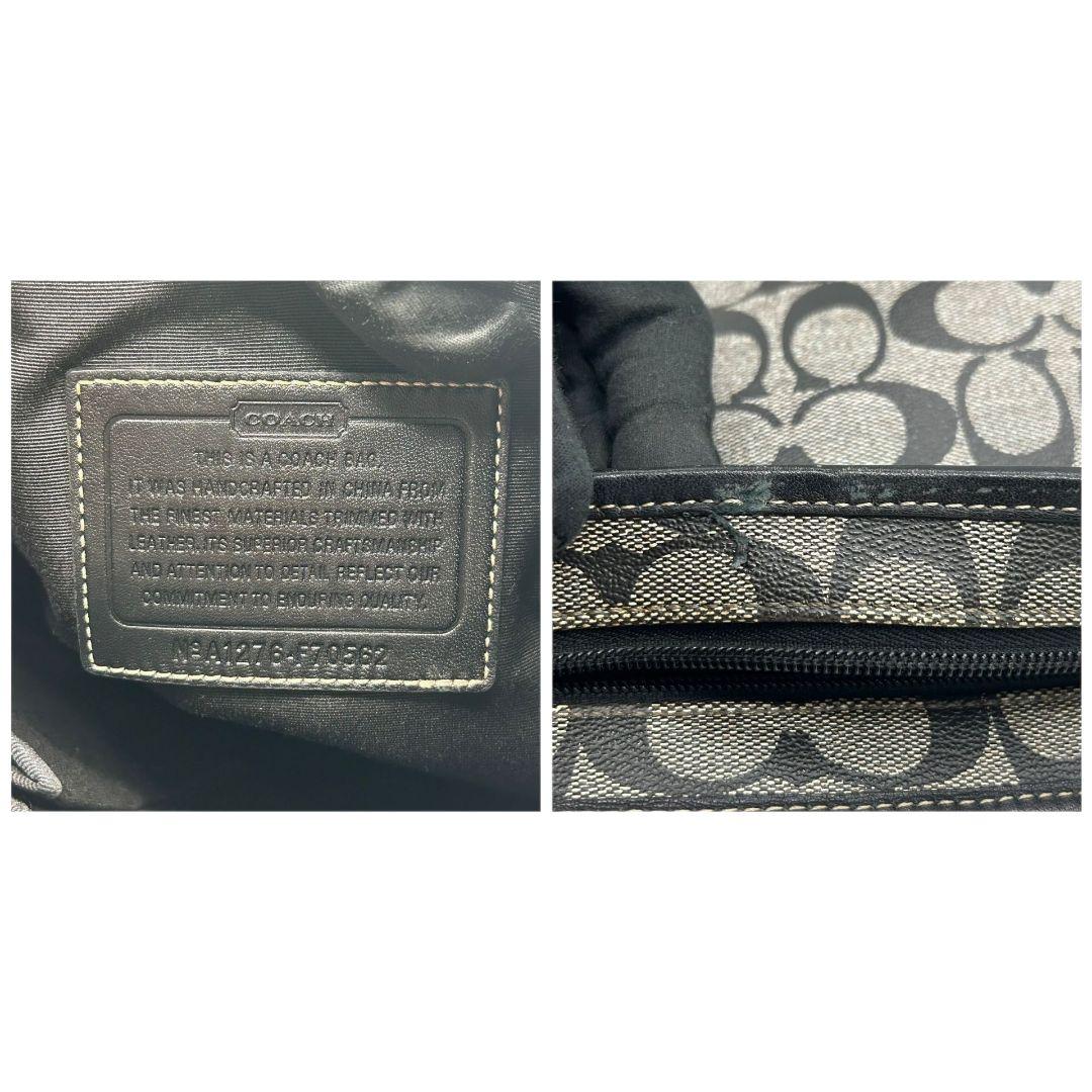 コーチ ショルダーバッグ 黒 ブラック シグネチャー ヘリテージ ウェブ PVC レザー 斜め掛け可 ロゴ F70562 s74 ハンドバッグ トートバッグ COACH