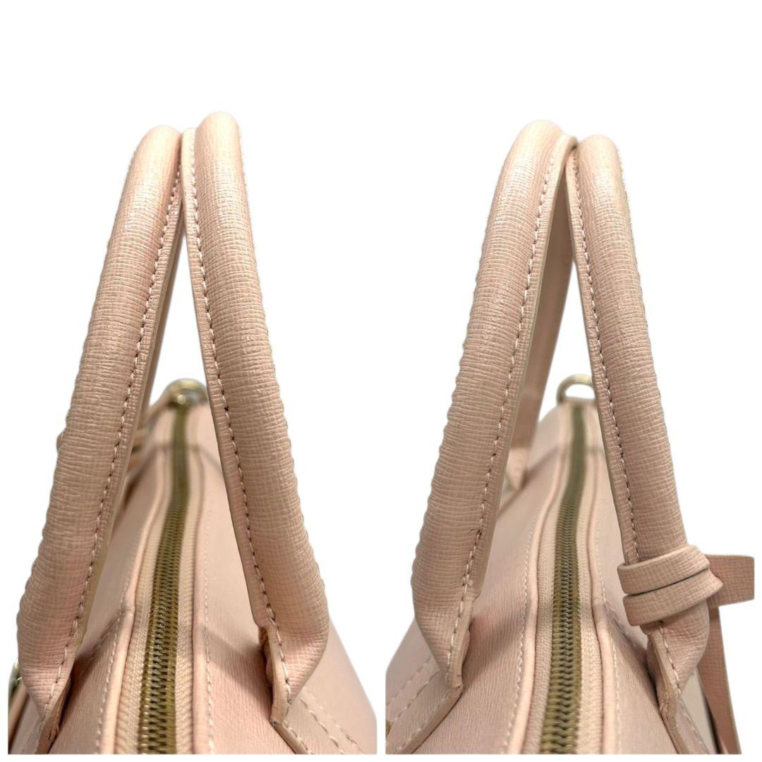 フルラ ハンドバッグ ピンク リンダ 2way トートバッグ ショルダーバッグ 自立可 PVC ロゴチャーム ゴールド金具 ロゴ E2 FURLA ブランド レディース