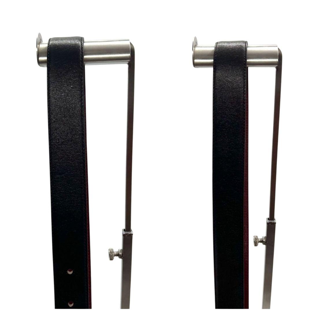 セリーヌ ベルト 黒 ブラック ワインレッド リバーシブル 馬車金具 ゴールド金具 ロゴ PX-2 レザー 本革 高級 ブランド CELINE