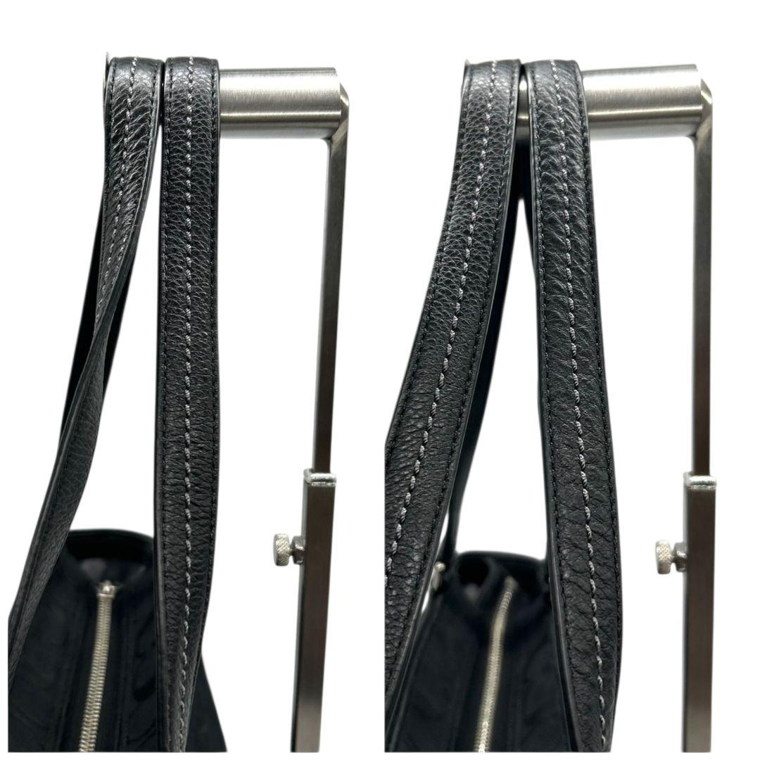 コーチ トートバッグ 黒 シグネチャー ワンショルダー 自立可 U17 ハンドバッグ 肩掛け可 肩かけ可 キャンバス レザー 本革 ロゴプレート シルバー金具 F23297 ブラック COACH