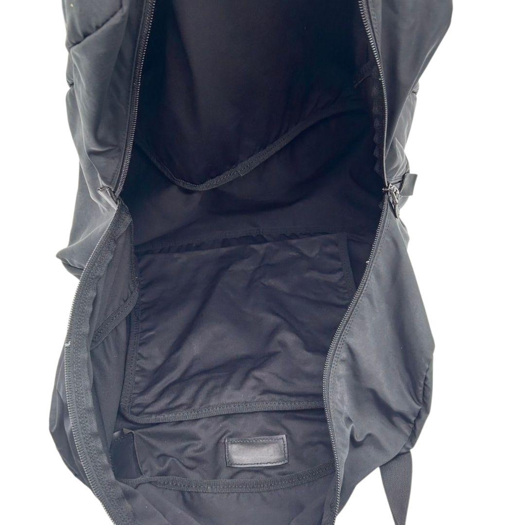 GUCCI グッチ ボストンバッグ ナイロン 黒 ブラック A4収納可 自立可 トートバッグ ハンドバッグ ワンショルダー 肩掛け可 ロゴプレート シルバー金具 X2 レディース メンズ