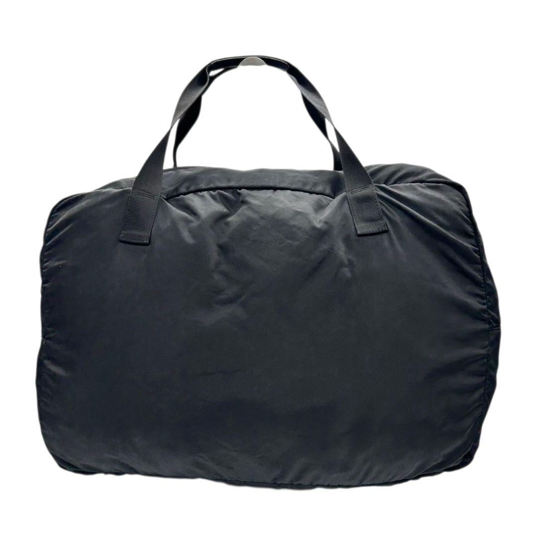 GUCCI グッチ ボストンバッグ ナイロン 黒 ブラック A4収納可 自立可 トートバッグ ハンドバッグ ワンショルダー 肩掛け可 ロゴプレート シルバー金具 X2 レディース メンズ