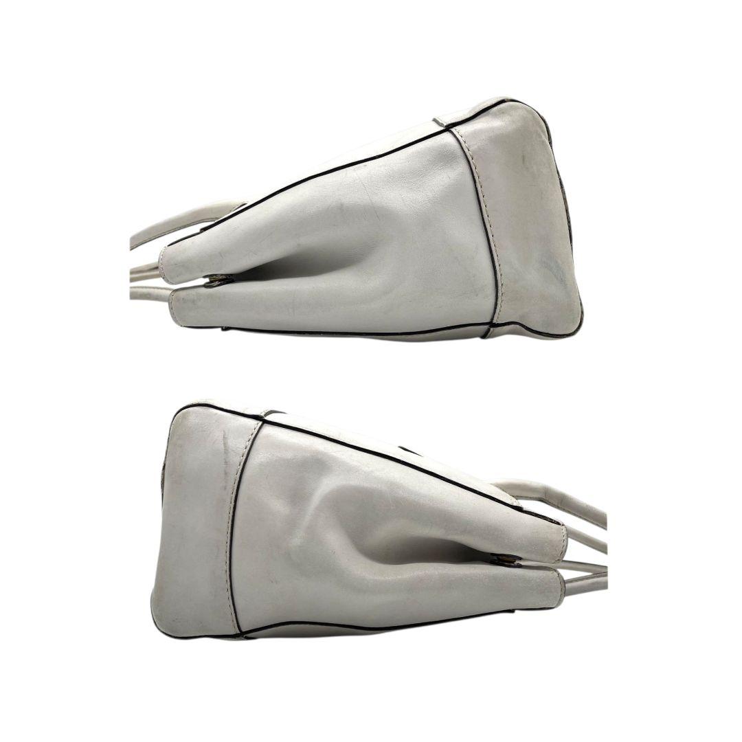 コーチ トートバッグ 白 ターンロック ワンショルダー COACH レザー u15 ハンドバッグ 肩掛け可 肩かけ可 本革 ホワイト ゴールド金具 11554