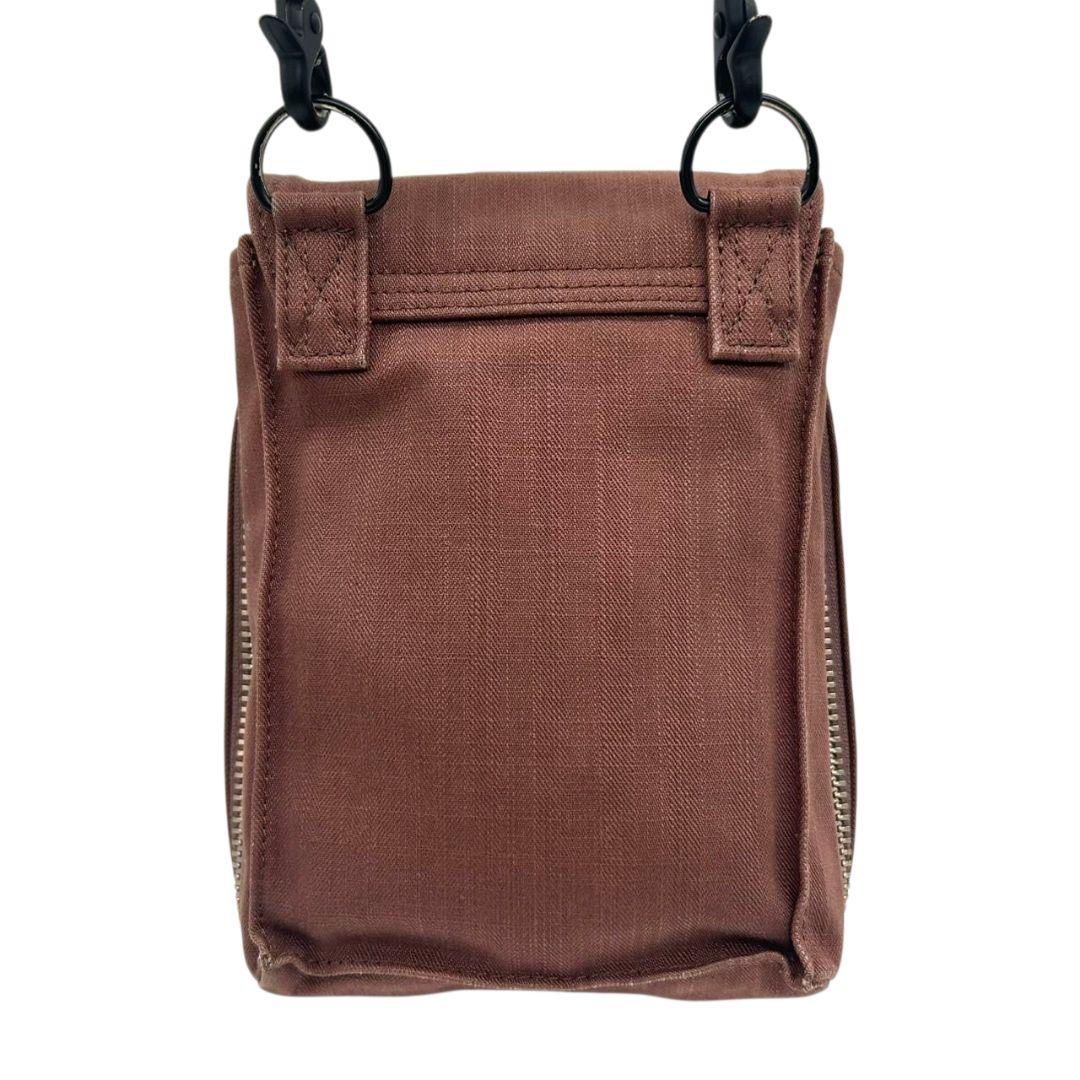 美品 ポーター ショルダーバッグ 茶 ブラウン スモーキー フラップ ロゴタグ キャンバス 斜め掛け可 バーティカルショルダーバッグ カジュアル PORTER s69