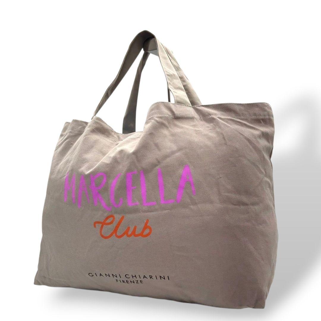 ジャンニキャリーニ トートバッグ グレージュ マルチェッラ キャンバス s62 A4収納 ワンショルダー ハンドバッグ ベージュ ピンク オレンジ ロゴ 肩掛け可 肩かけ可 GIANNI CHIARINI