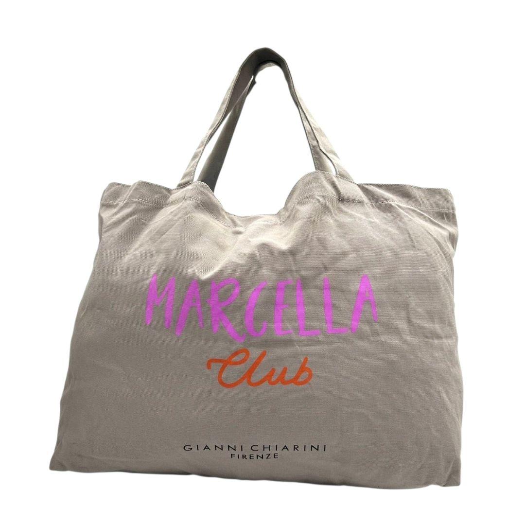 ジャンニキャリーニ トートバッグ グレージュ マルチェッラ キャンバス s62 A4収納 ワンショルダー ハンドバッグ ベージュ ピンク オレンジ ロゴ 肩掛け可 肩かけ可 GIANNI CHIARINI