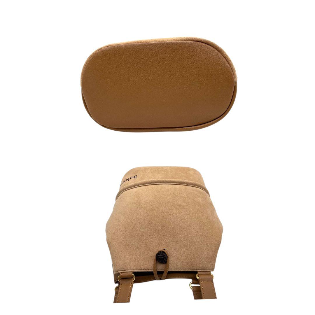 美品 バーバリー スウェード レザー ショルダーバッグ ベージュ ロゴ ワンショルダー ゴールド金具 ハンドバッグ トートバッグ