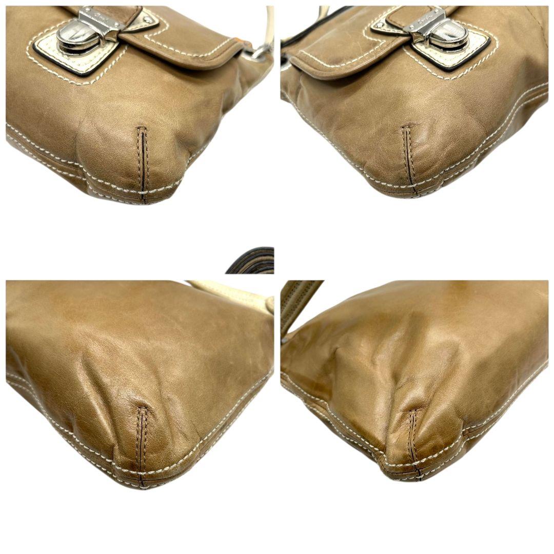 コーチ ショルダーバッグ ベージュ クリスティン 2way レザー 本革 ワンショルダー トートバッグ ハンドバッグ 斜め掛け可 ターンロック COACH s79