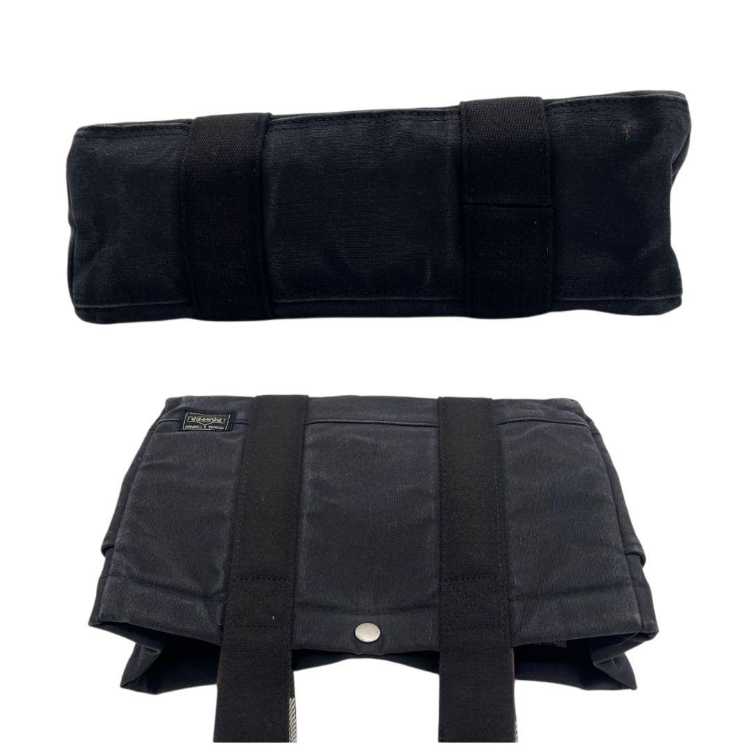 ポーター PORTER ハンドバッグ トートバッグ 黒 ブラック キャンバス ロゴタグ シルバー金具 吉田カバン T2 メンズ レディース