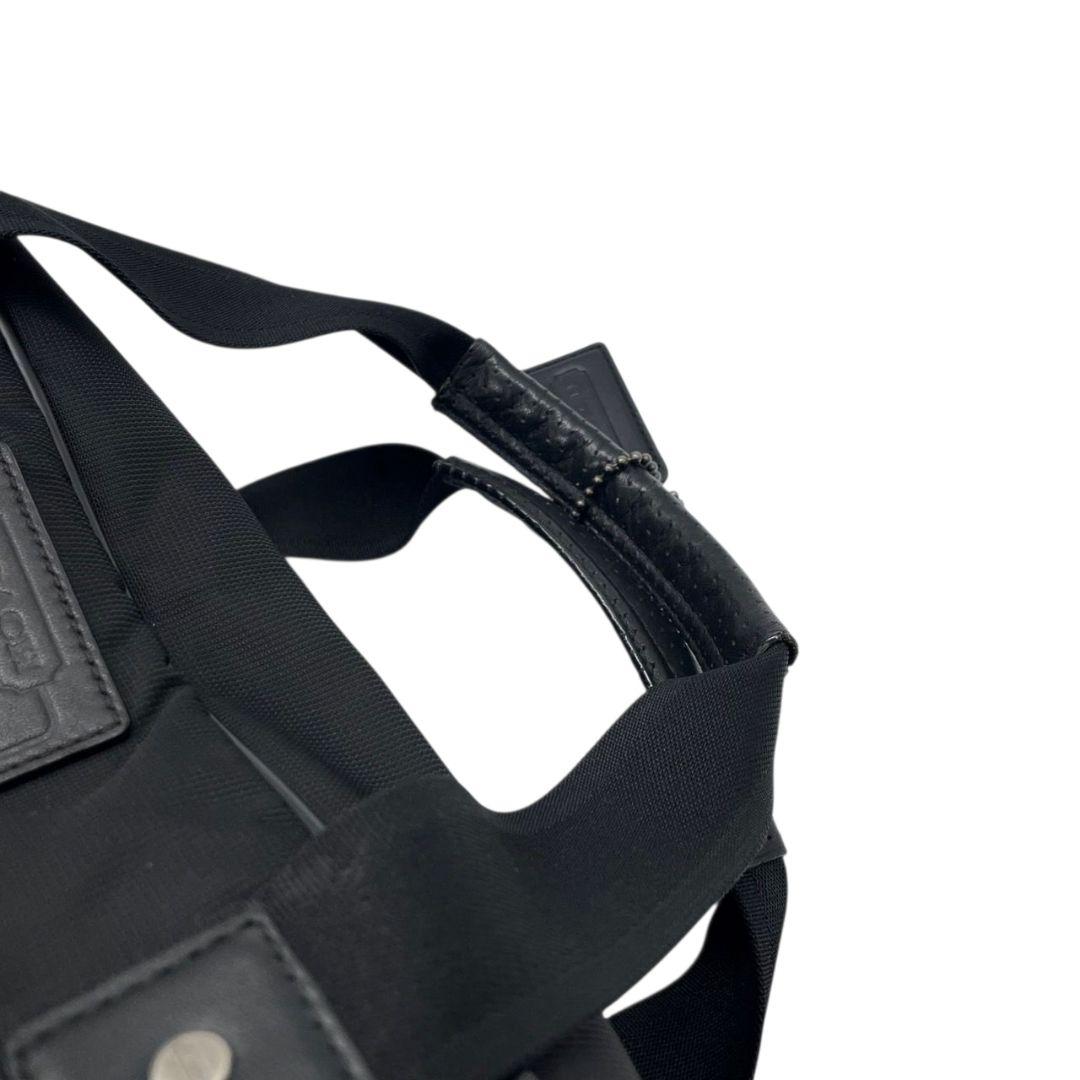 コーチ COACH ボストンバッグ 黒 ブラック キャンバス レザー 本革 2way ワンショルダー トートバッグ ハンドバッグ A4収納可 自立可 斜め掛け可 ロゴプレート F70504　X