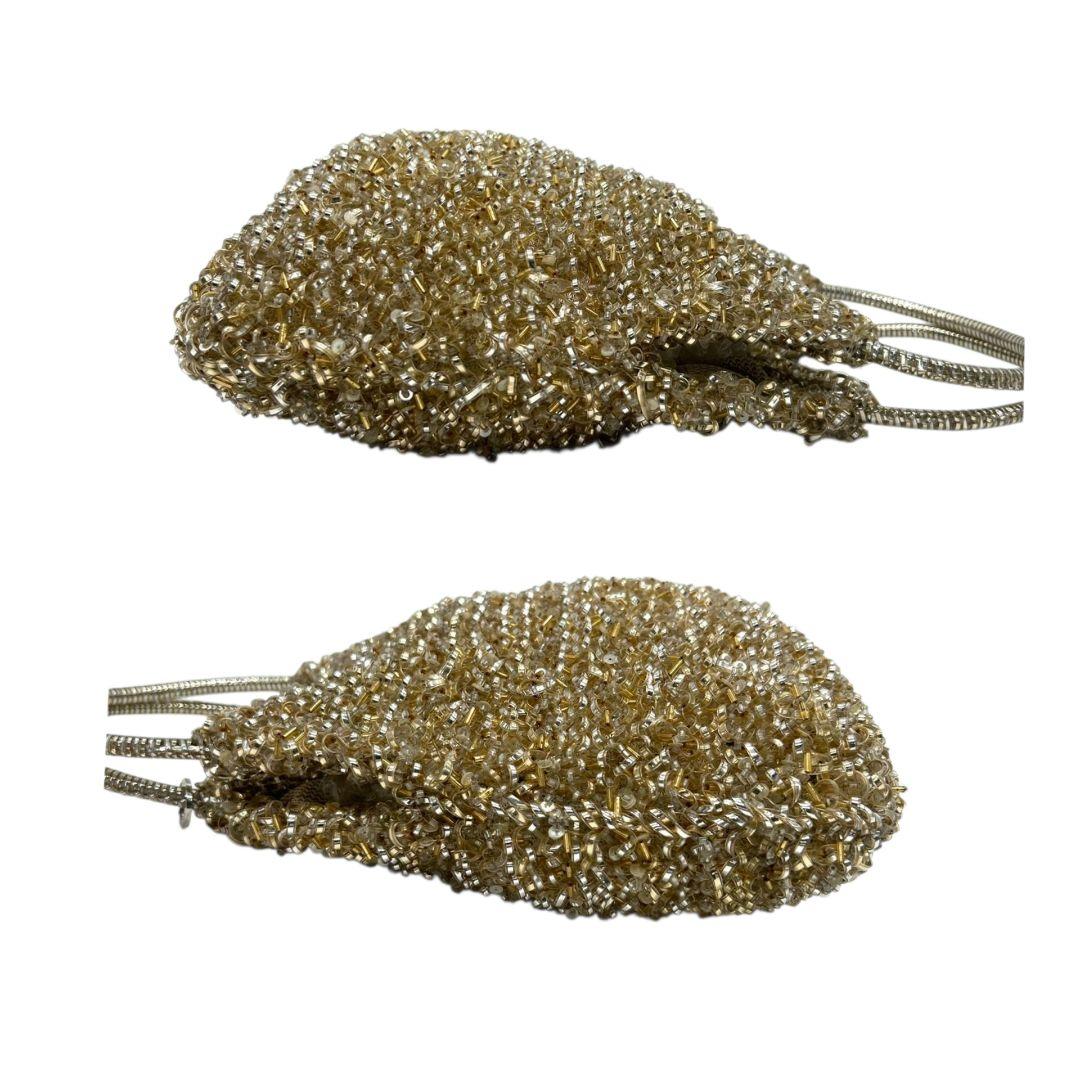 ANTEPRIMA アンテプリマ ハンドバッグ ゴールド シルバー ワイヤーバッグ ビーズ トートバッグ リングハンドル ラインストーン シルバー金具 s49 レディース 上品 高級感