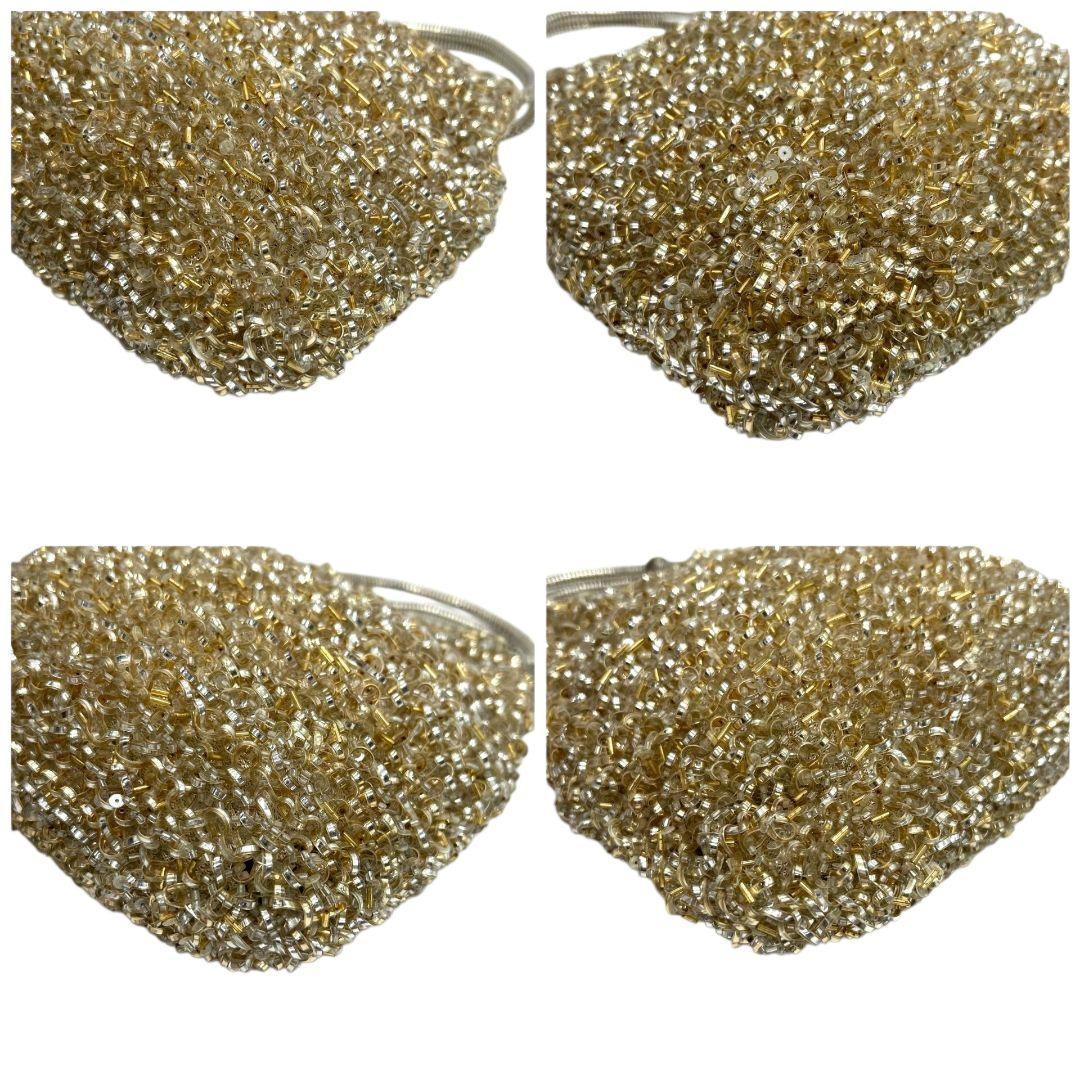 ANTEPRIMA アンテプリマ ハンドバッグ ゴールド シルバー ワイヤーバッグ ビーズ トートバッグ リングハンドル ラインストーン シルバー金具 s49 レディース 上品 高級感