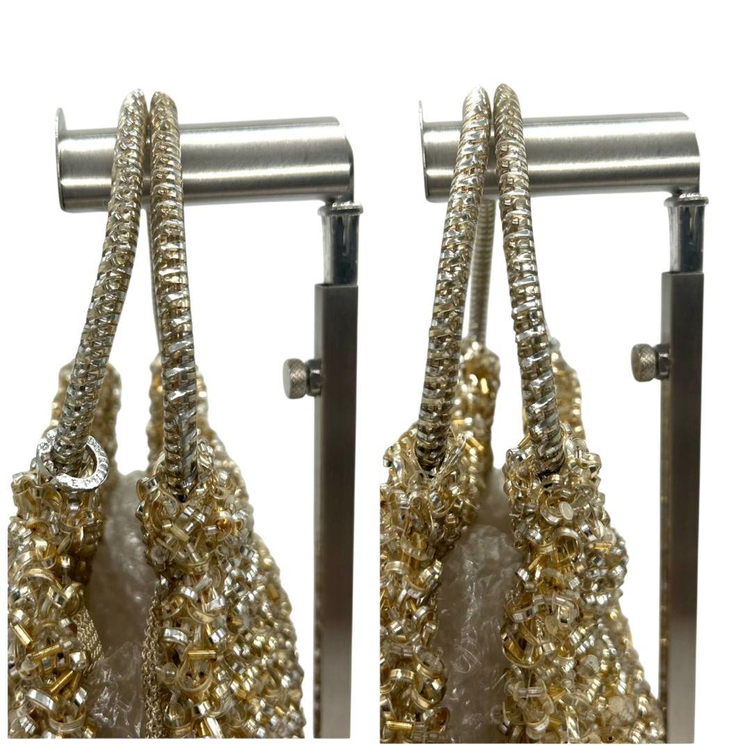 ANTEPRIMA アンテプリマ ハンドバッグ ゴールド シルバー ワイヤーバッグ ビーズ トートバッグ リングハンドル ラインストーン シルバー金具 s49 レディース 上品 高級感