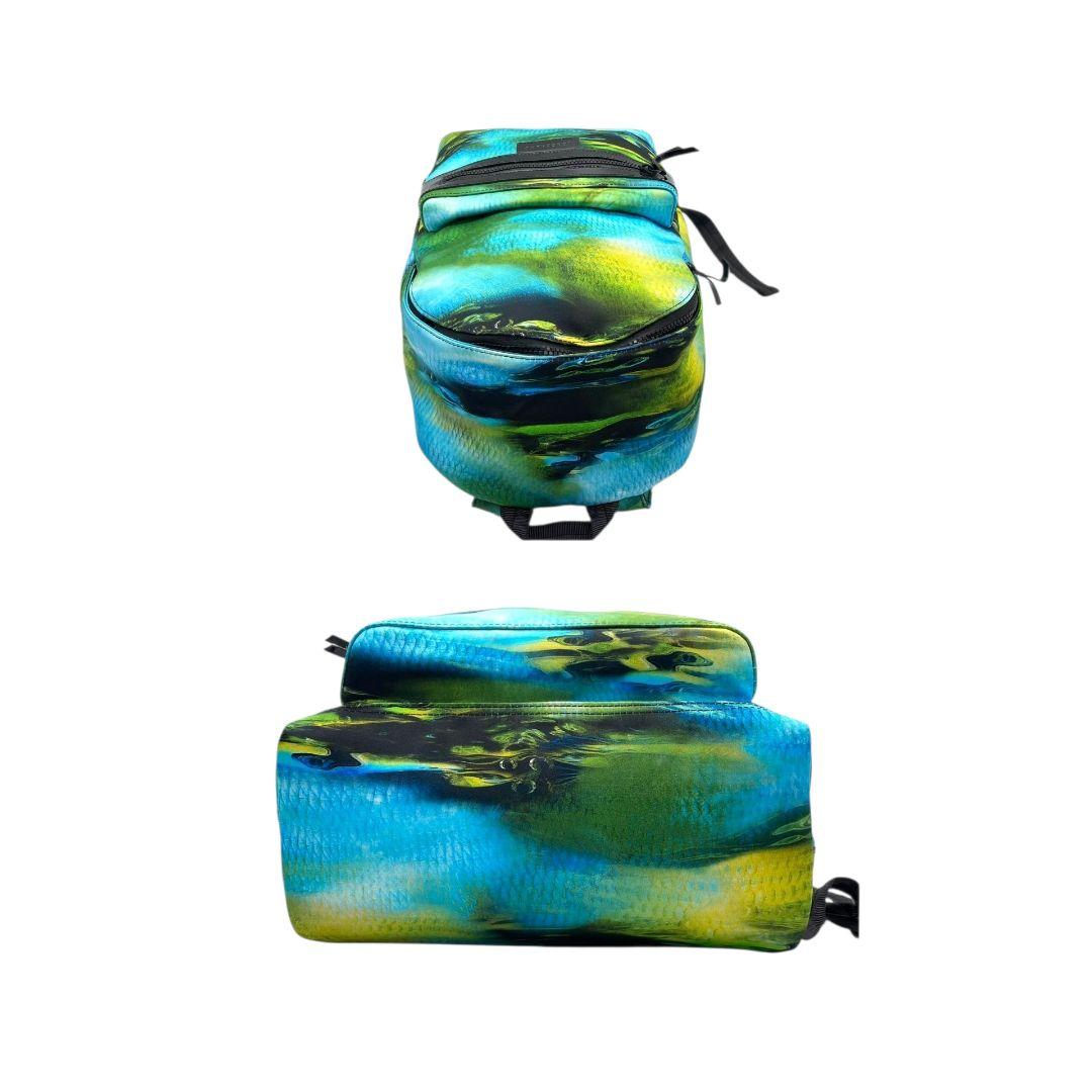 美品　ロンシャン　バックパック　緑　青　総柄　ナイロン　u15　ル プリアージュ　パテント　グリーン　ブルー　イエロー　ネオ ファンテジー アーバンネイチャー　LONGCHAMP　本物保証　鑑定済