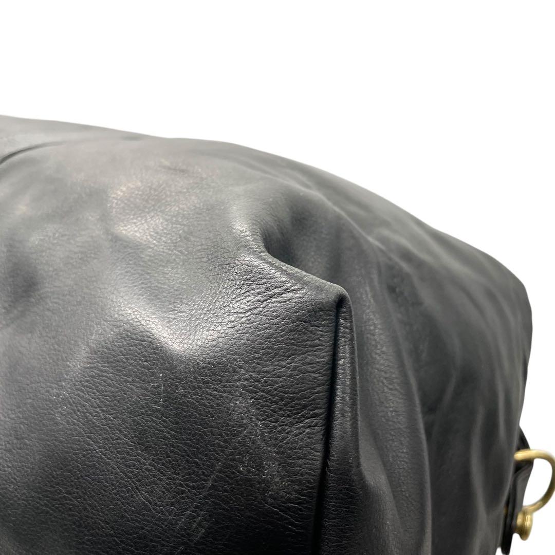 コーチ 特大 ボストンバッグ ブラック 2way レザー 斜め掛け可 クロスボディー 旅行 出張 大容量 ショルダーバッグ ハンドバッグ 本革 COACH ゴールド金具 クロシェット付き