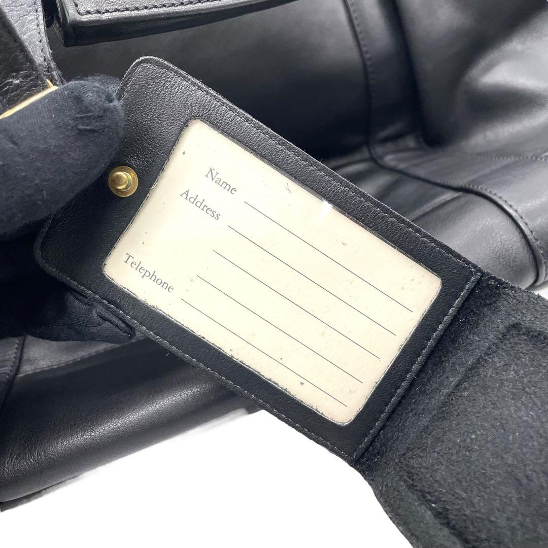 コーチ 特大 ボストンバッグ ブラック 2way レザー 斜め掛け可 クロスボディー 旅行 出張 大容量 ショルダーバッグ ハンドバッグ 本革 COACH ゴールド金具 クロシェット付き