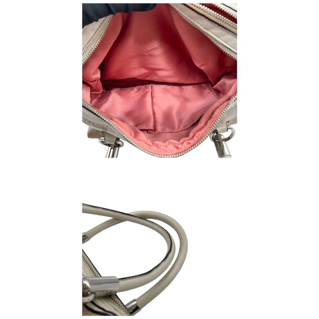 コーチ ショルダーバッグ クリスティン 2way アイボリー キャンバス u13 ハンドバッグ トートバッグ 斜め掛け可 ベージュ ターンロック ロゴプレート シルバー金具 レザー 本革 COACH M0993-14906