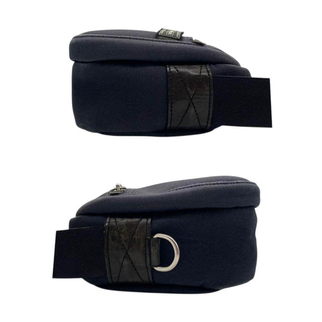 ポーター ショルダーバッグ 黒 ブラック ナイロン 斜め掛け可 ロゴパッチ シルバー金具 軽量 シンプル カジュアル PORTER s22