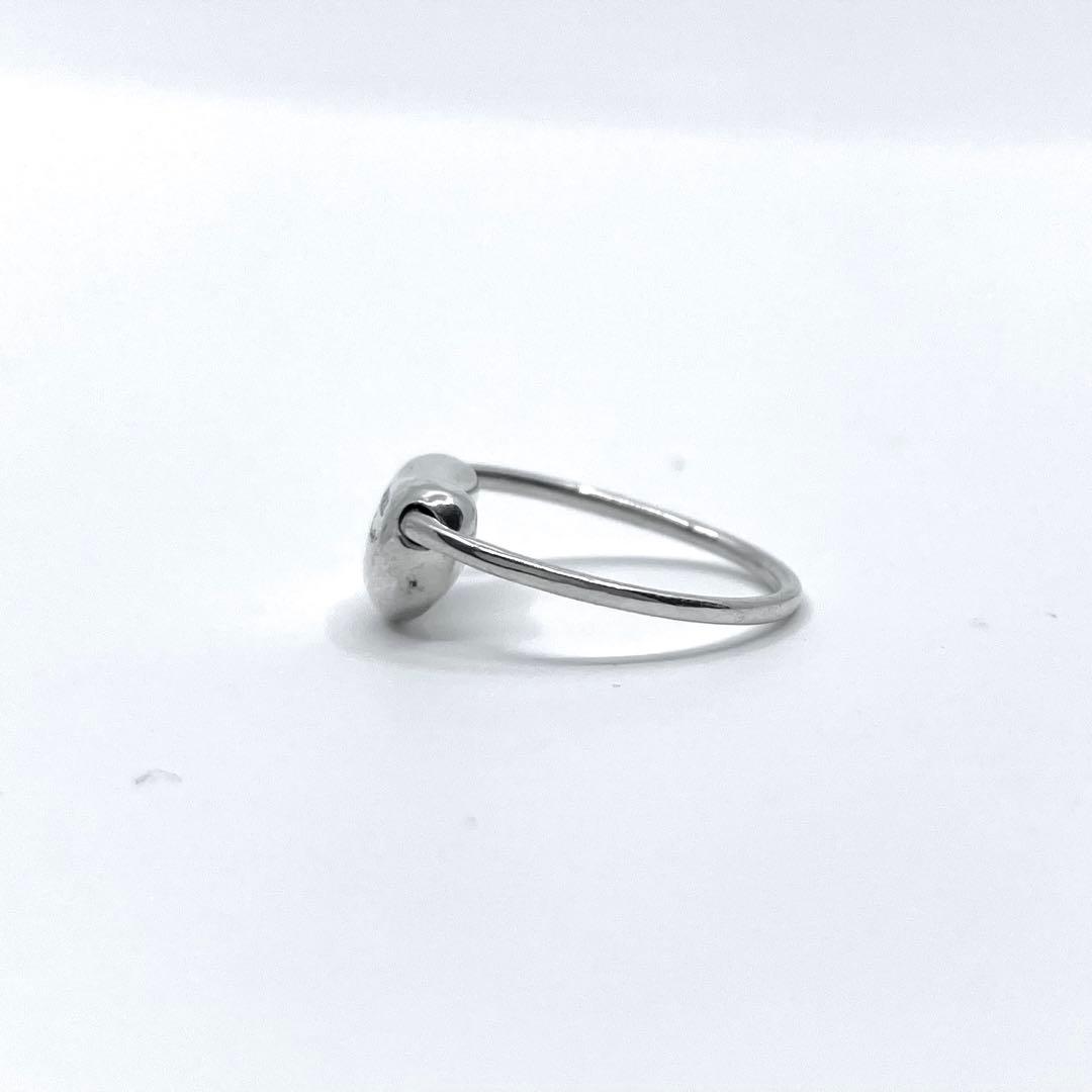 美品 ティファニー 指輪 ビーンリング シルバー 925 ロゴ刻印 6号 レディース アクセサリー フォーマル 冠婚葬祭 高級 ブランド TIFFANY＆Co.