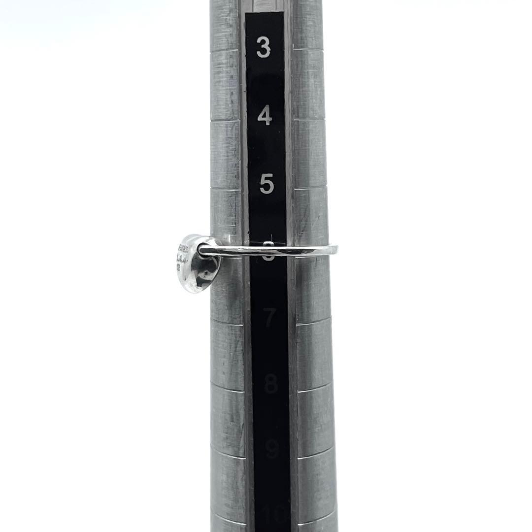 美品 ティファニー 指輪 ビーンリング シルバー 925 ロゴ刻印 6号 レディース アクセサリー フォーマル 冠婚葬祭 高級 ブランド TIFFANY＆Co.