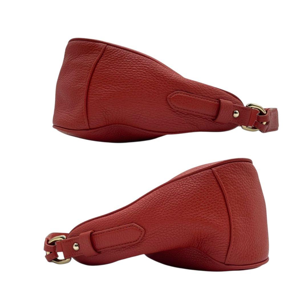 フルラ FURLA ハンドバッグ トートバッグ オレンジ レッド ホーボー 2way レザー 本革 ワンショルダー ショルダーバッグ 斜め掛け可 肩掛け可 ゴールド金具 ロゴ s22