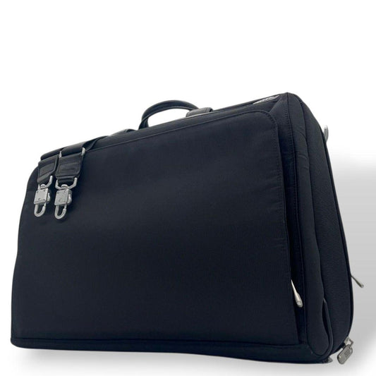 美品　ゼロハリバートン　ビジネスバッグ　黒　2way　A4収納　キャンバス　T5　トートバッグ　ハンドバッグ　ブラック　ロゴプレート　シルバー金具　自立可　斜め掛け可　ZERO HALLIBURTON