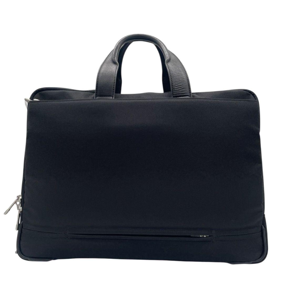 美品　ゼロハリバートン　ビジネスバッグ　黒　2way　A4収納　キャンバス　T5　トートバッグ　ハンドバッグ　ブラック　ロゴプレート　シルバー金具　自立可　斜め掛け可　ZERO HALLIBURTON