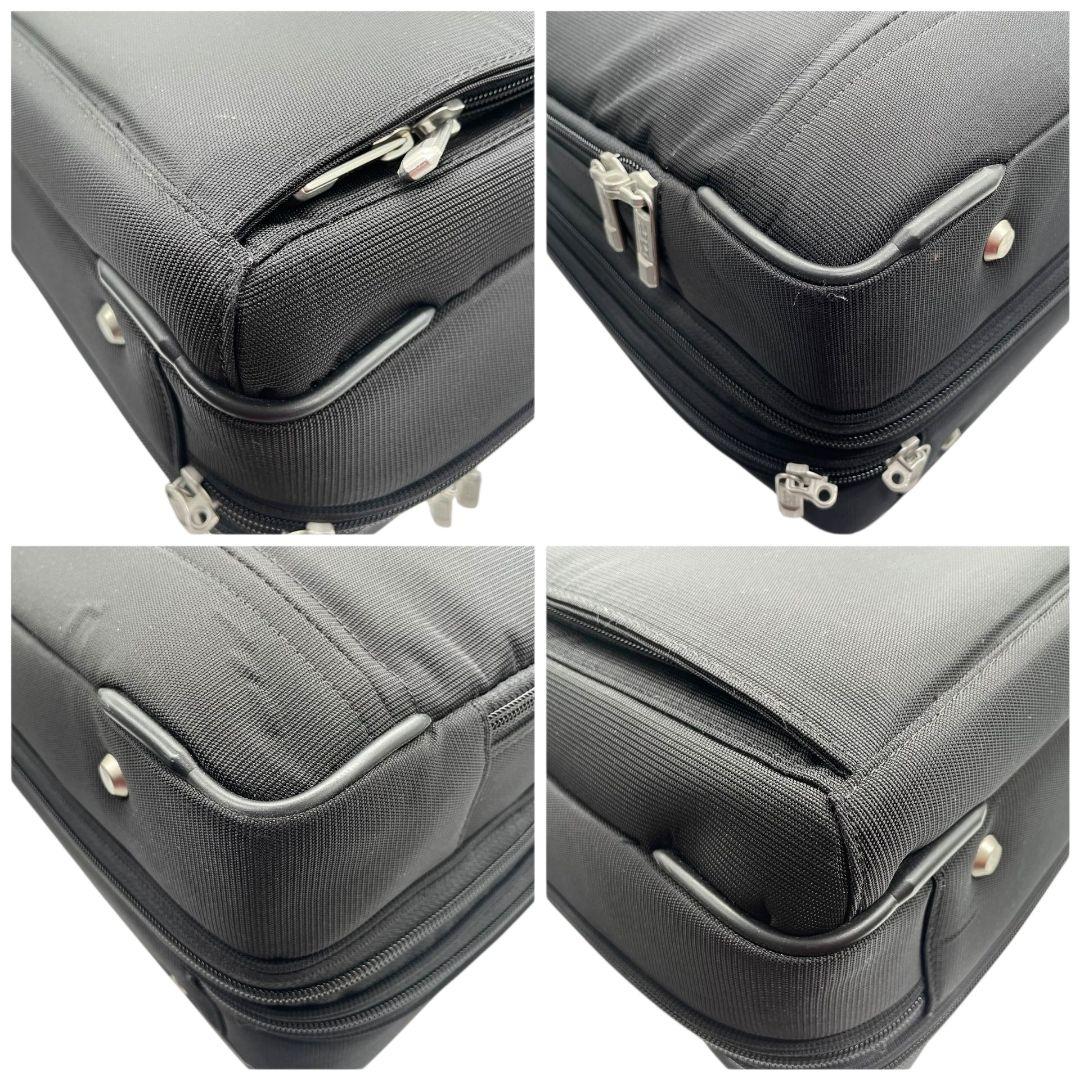 美品　ゼロハリバートン　ビジネスバッグ　黒　2way　A4収納　キャンバス　T5　トートバッグ　ハンドバッグ　ブラック　ロゴプレート　シルバー金具　自立可　斜め掛け可　ZERO HALLIBURTON