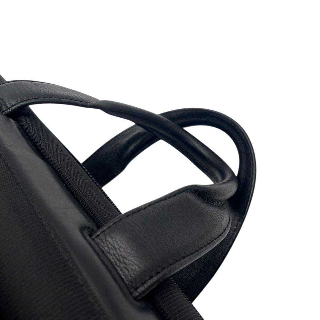 美品　ゼロハリバートン　ビジネスバッグ　黒　2way　A4収納　キャンバス　T5　トートバッグ　ハンドバッグ　ブラック　ロゴプレート　シルバー金具　自立可　斜め掛け可　ZERO HALLIBURTON