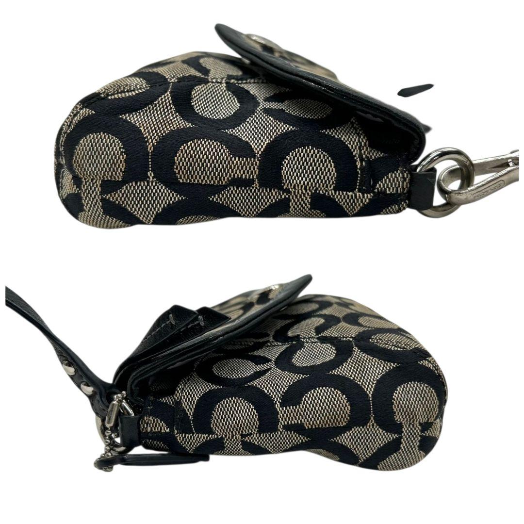 コーチ ハンドバッグ 黒 ブラック シグネチャー フラップ ワンショルダー トートバッグ ブラウン 茶色 キャンバス レザー 本革 COACH ロゴプレート ロゴタグ シルバー金具