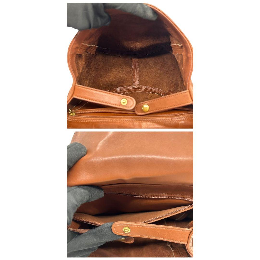 コーチ リュックサック 茶 ブラウン オールドコーチ フラップ レザー 本革 COACH H5H-4134 バックパック 自立可 ゴールド金具 ロゴタグ オシャレ 本物保証 鑑定済 スピード発送