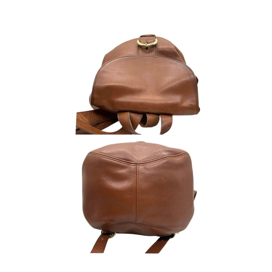 コーチ リュックサック 茶 ブラウン オールドコーチ フラップ レザー 本革 COACH H5H-4134 バックパック 自立可 ゴールド金具 ロゴタグ オシャレ 本物保証 鑑定済 スピード発送