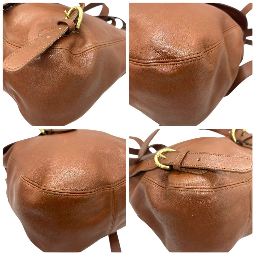 コーチ リュックサック 茶 ブラウン オールドコーチ フラップ レザー 本革 COACH H5H-4134 バックパック 自立可 ゴールド金具 ロゴタグ オシャレ 本物保証 鑑定済 スピード発送
